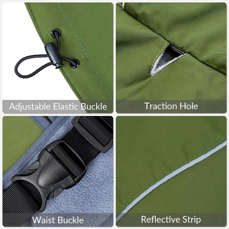 Waterproof Dog Raincoat - Reflective & Adjustable