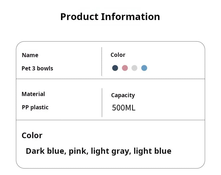 Elevated Pet Bowl Set - 3-in-1 Water & Food Station