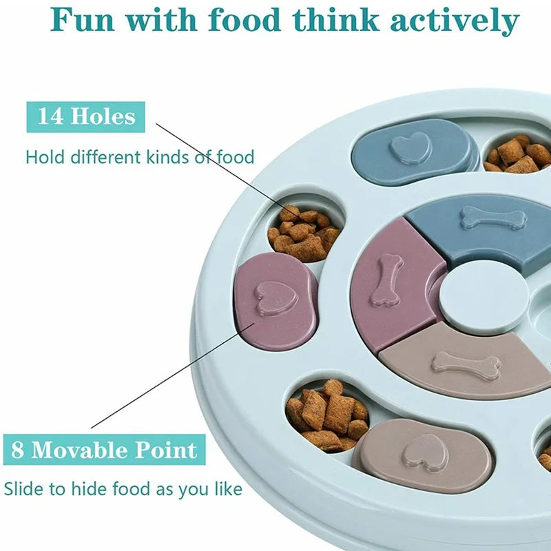 Slow Feeder Dog Bowl - Interactive Puzzle Toy