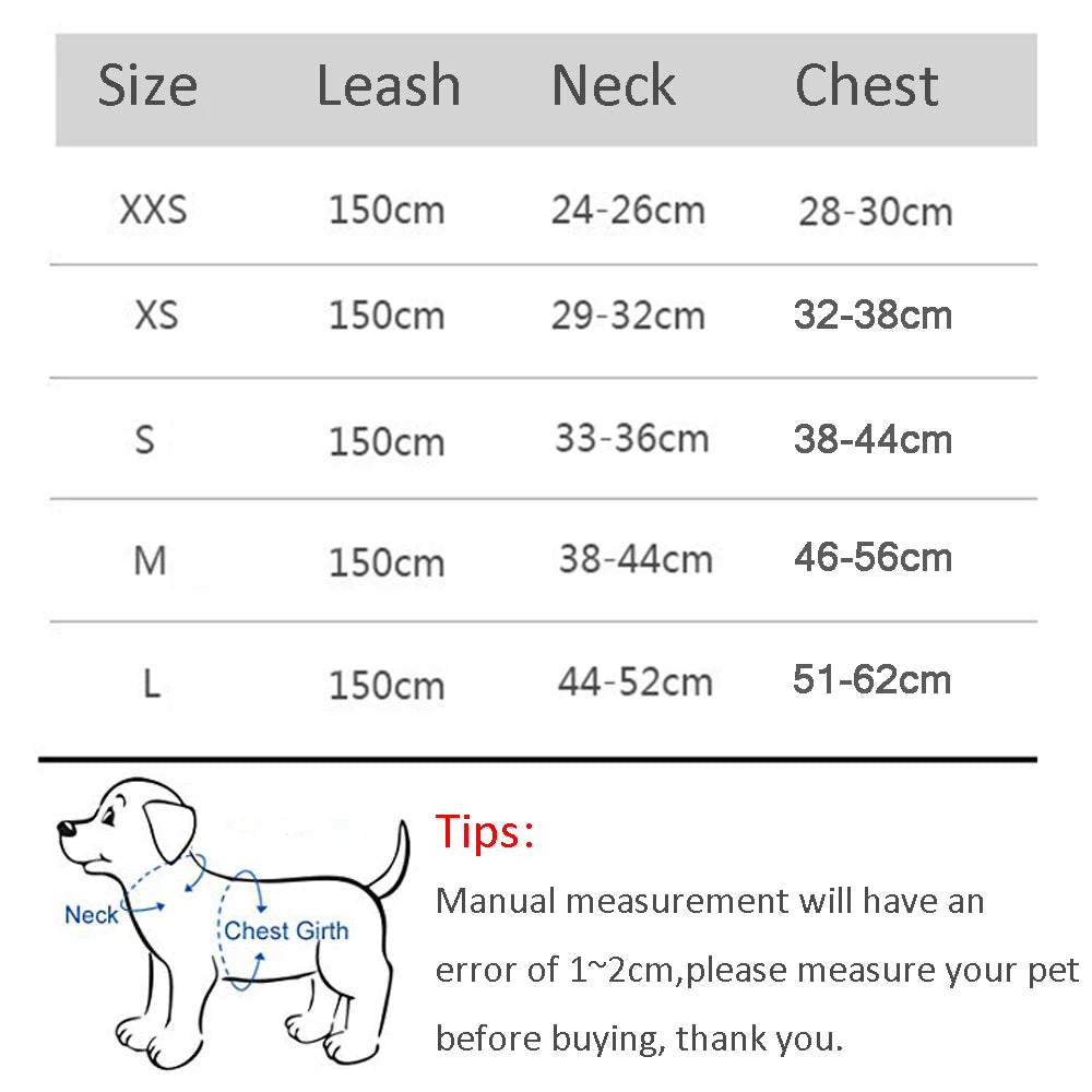 Adjustable Dog Harness & Leash Set - Small Dogs