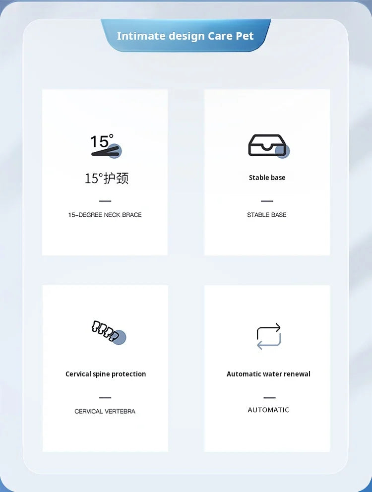 Elevated Pet Bowl Set - 3-in-1 Water & Food Station