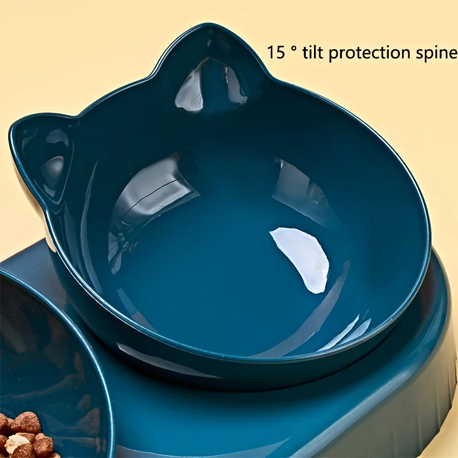 Elevated Pet Bowl Set - 3-in-1 Water & Food Station