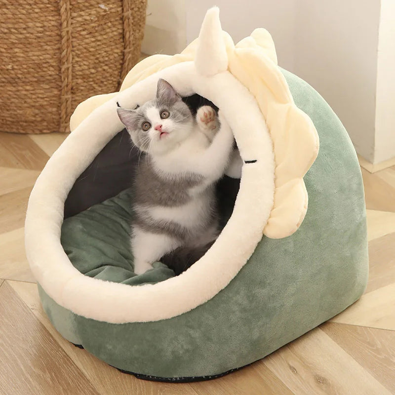 Cozy Pet Cave Bed - Washable & Foldable