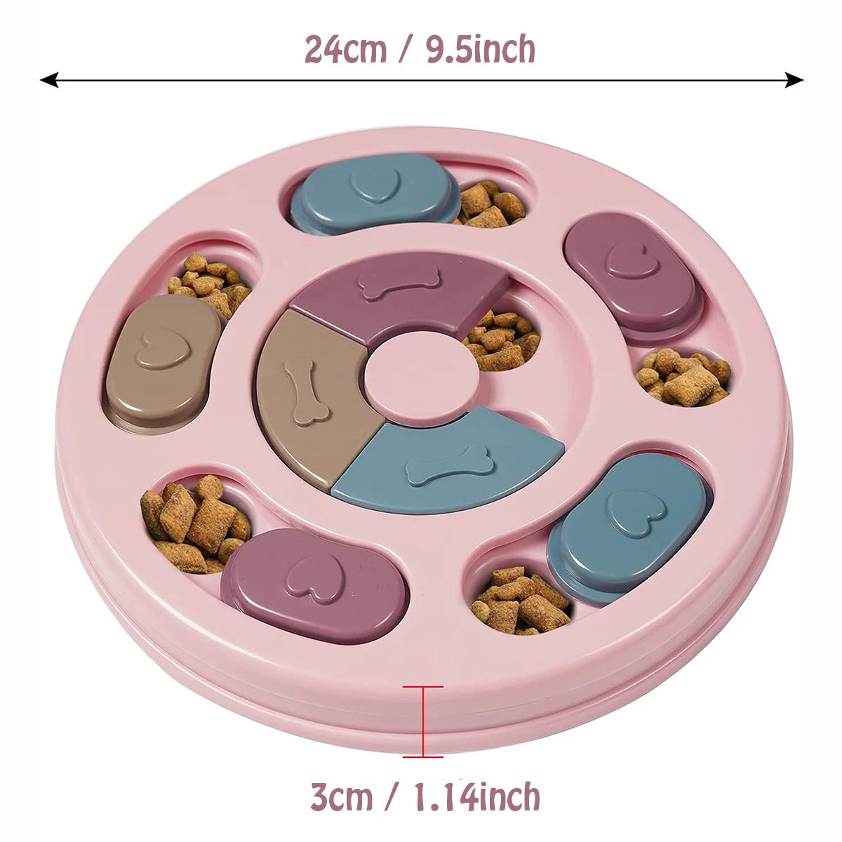 Slow Feeder Dog Bowl - Interactive Puzzle Toy