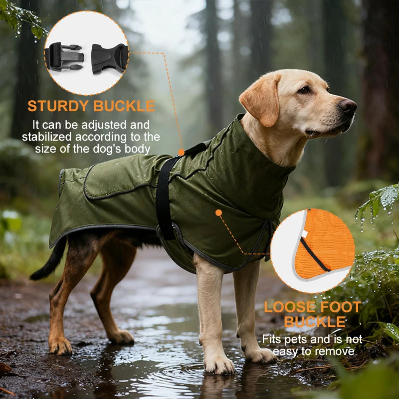 Waterproof Dog Raincoat - Reflective & Adjustable