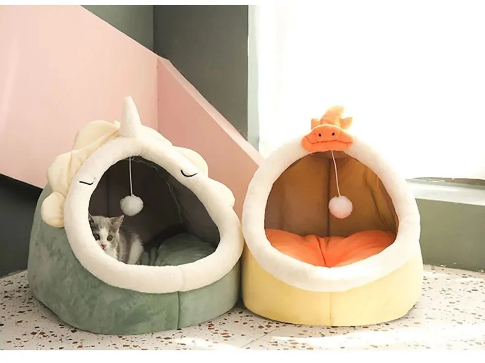 Cozy Pet Cave Bed - Washable & Foldable
