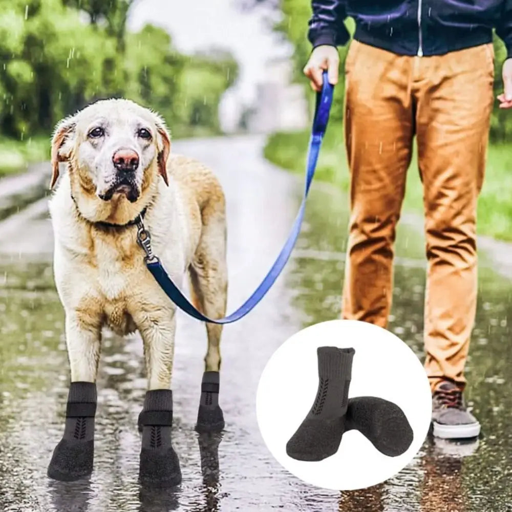 Waterproof Dog Boots - Non-Slip Paw Protectors (4-Pack)