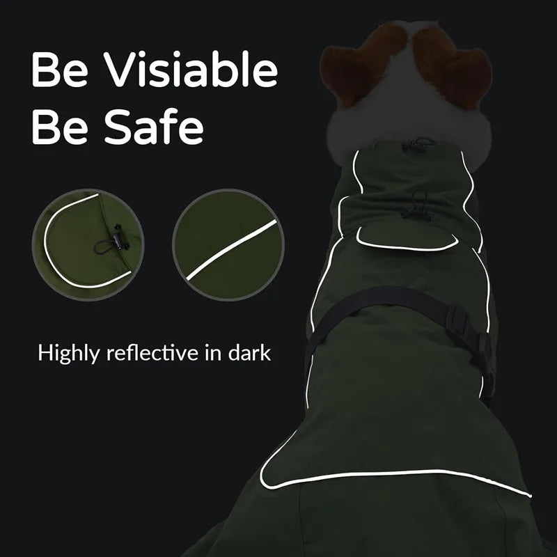 Waterproof Dog Raincoat - Reflective & Adjustable