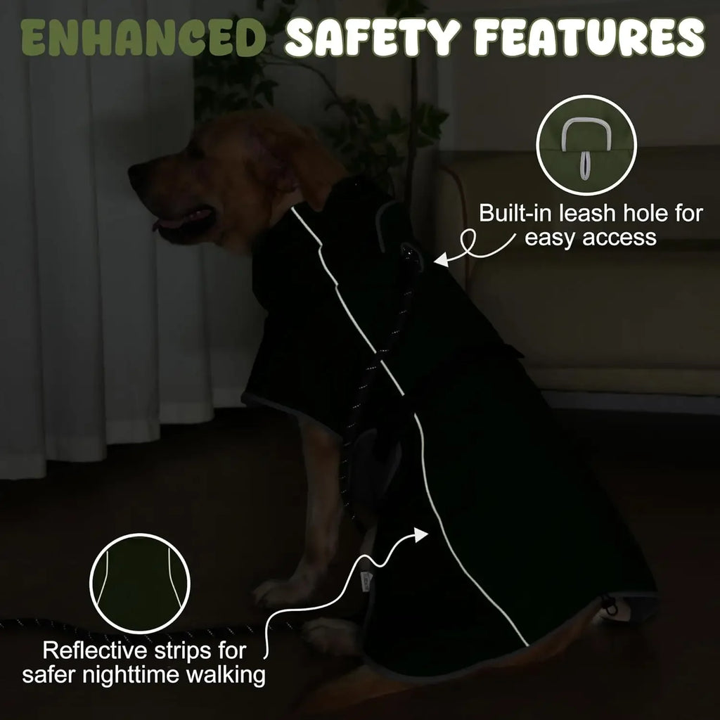 Waterproof Dog Raincoat - Reflective & Adjustable