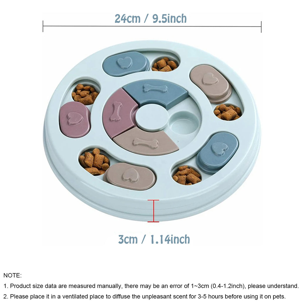 Slow Feeder Dog Bowl - Interactive Puzzle Toy