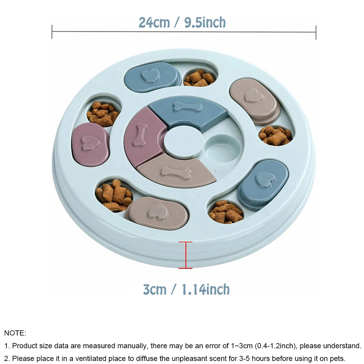 Slow Feeder Dog Bowl - Interactive Puzzle Toy